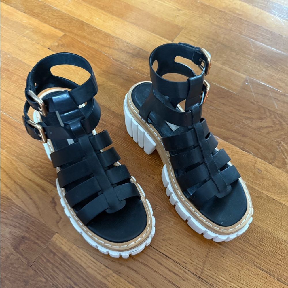 Stella McCartney Black Strappy Platform Sandals